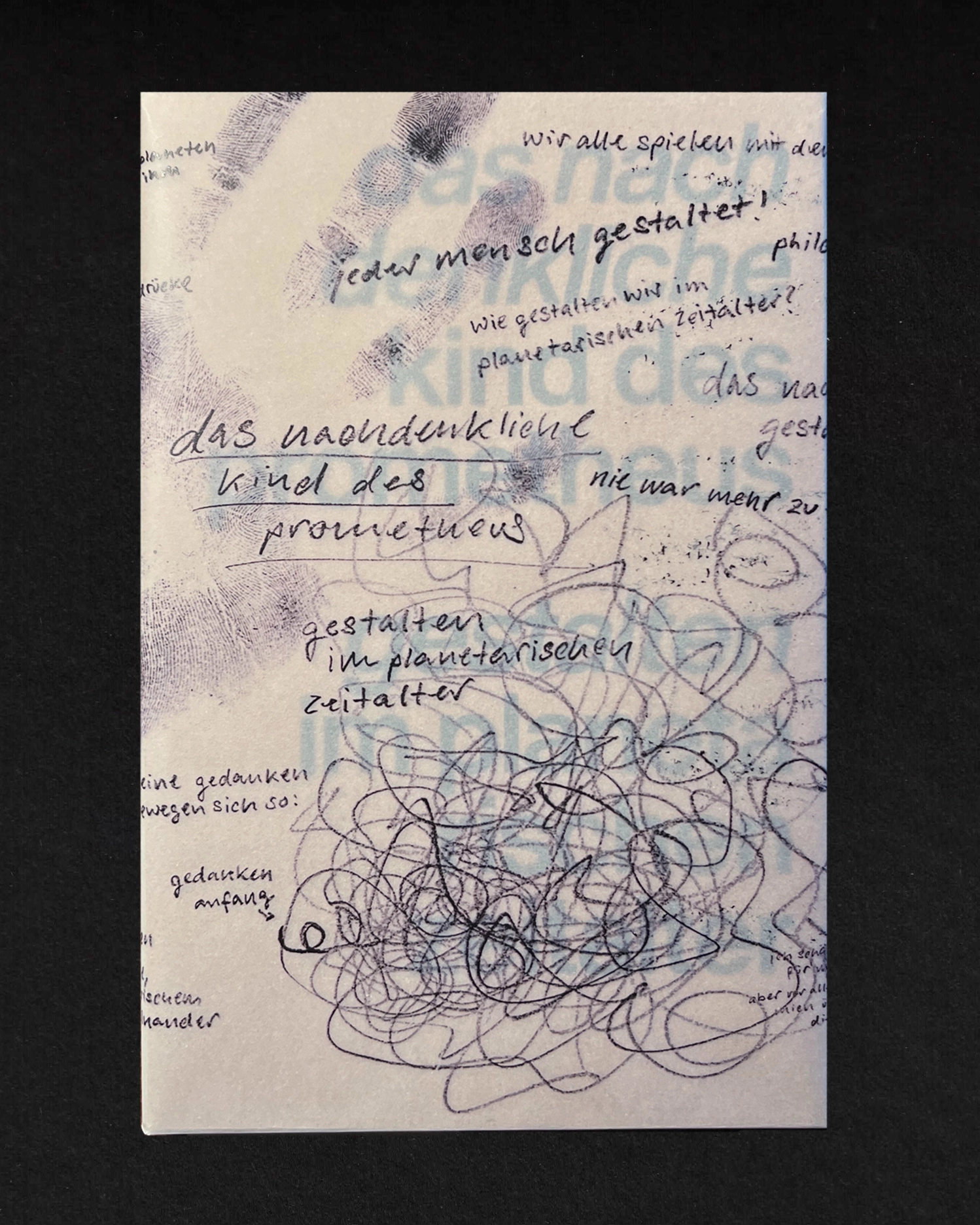 das nachdenkliche kind des prometheus, buchgestaltung